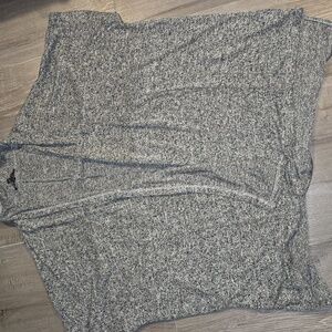 Gray Open Front Cardigan